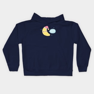 Cute Crescent Moon Says Good Night Kids Hoodie